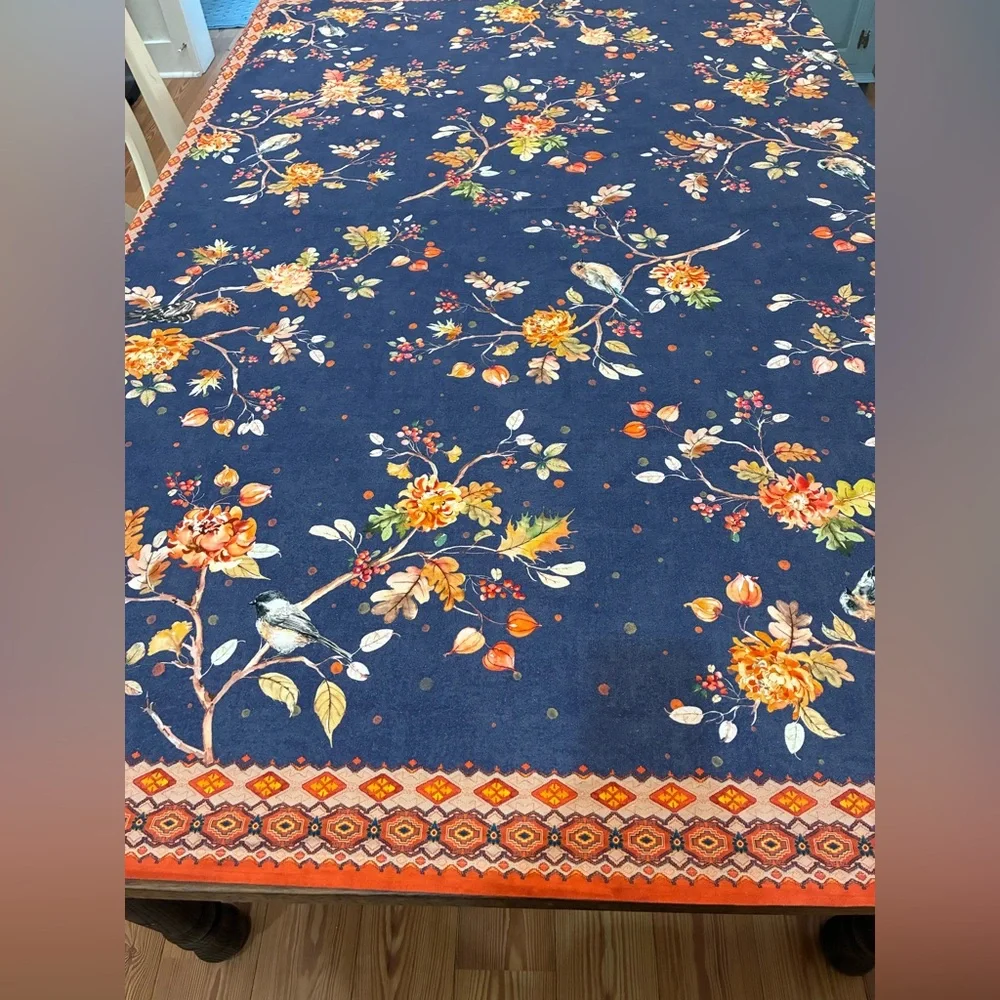 • “Maison d’Hermine floral, Birds 54 x 70 set of 2Tablecloth 100% Cotton”
